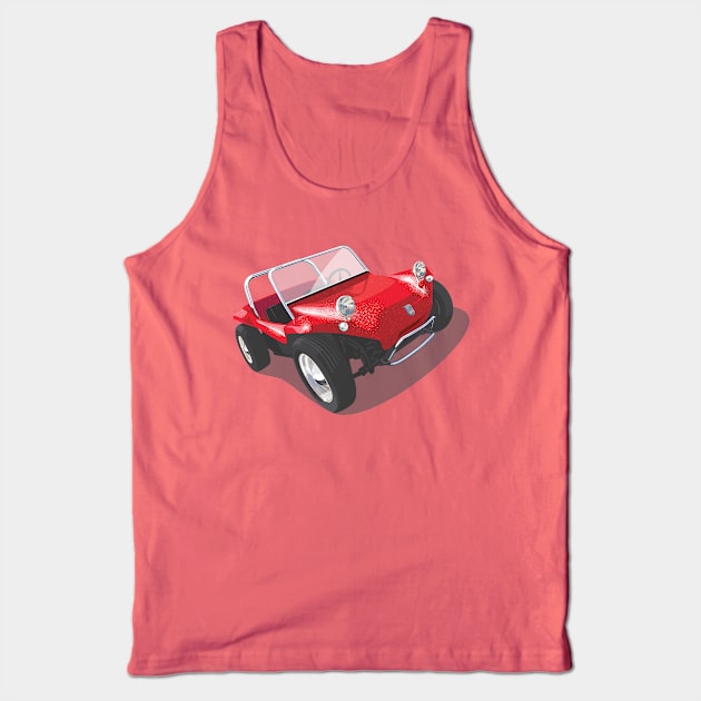 beach buggy in red Tank Top by candcretro